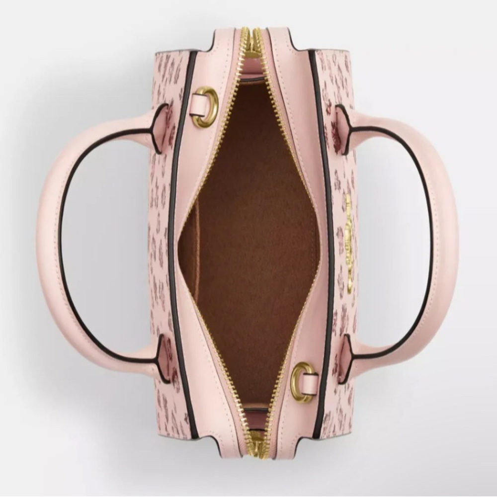 Coach Andrea Carryall Bag With Rose Print In Blush NWT SOLD OUT!!!! - Picture 4 of 6